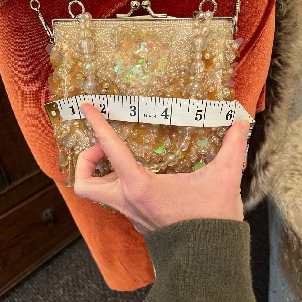 Vintage Hand Beaded Crossbody Purse - Picture 13 of 13